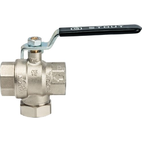 Кран шаровой с фильтром 3/4" Stout