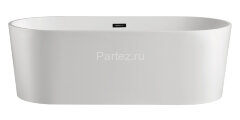 Ванна акриловая Azario BRISTOL 1600х800х580, свободностоящая, в комплекте с сифоном и металлической 