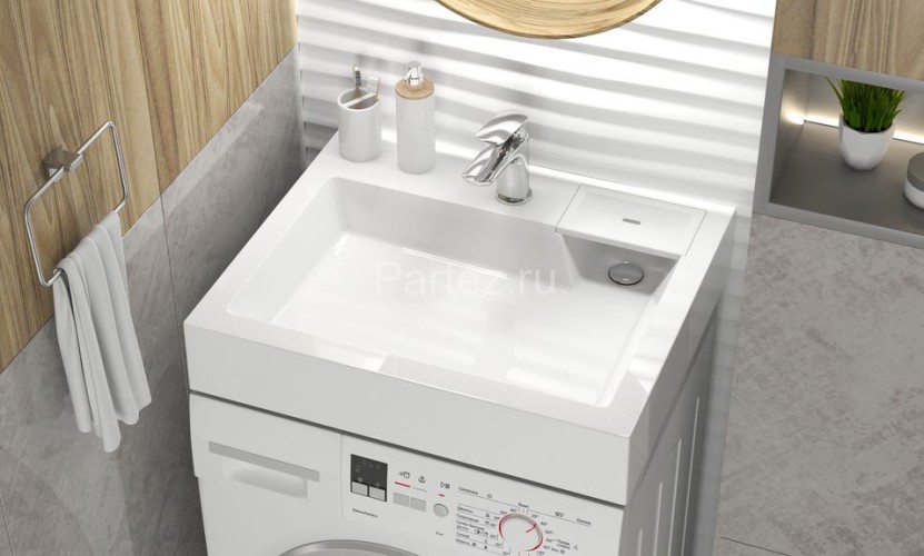 Раковина подвесная AZARIO Etna 600х500х110 литьевой мрамор, белая (CS00078303)