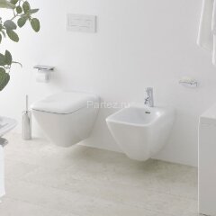 Унитаз подвесной Laufen Palace New Rimless безободковый с сиденьем микролифт, белый (8.2070.6.000.00