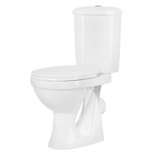 Унитаз-компакт Суперкомпакт Стандарт горизонтальный выпуск, с сиденьем, белый (44901110522)