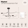 Потолочная люстра Maytoni MOD070PL-L48B3K
