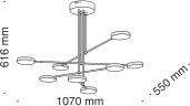 Потолочная люстра Maytoni MOD070PL-L48B3K