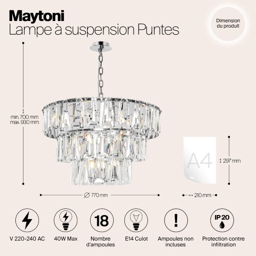 Подвесная люстра Maytoni MOD043PL-18CH