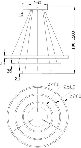 Подвесной светильник Maytoni MOD058PL-L100BS4K