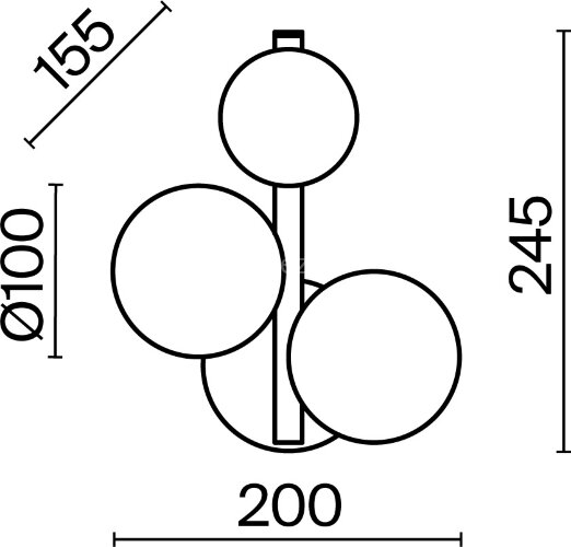 Бра Maytoni MOD545WL-03G