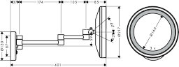 73560000 XX Logis Universal Зеркало для бритья с подсветкой LED (снят с пр-ва)
