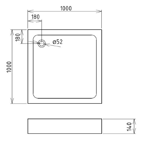 Душевой поддон Gemy ST16T