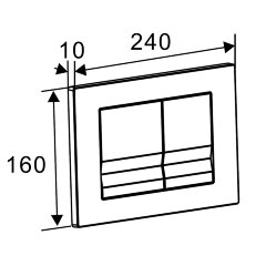 Кнопка смыва AZARIO NEW двойная, пластик, белый глянцевый (AZ-001.01)