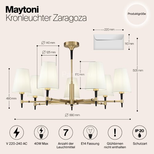 Потолочная люстра Maytoni H001CL-07BS