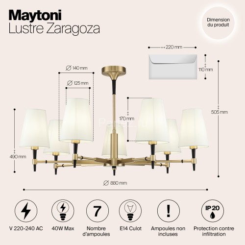 Потолочная люстра Maytoni H001CL-07BS