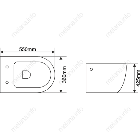 Унитаз подвесной MELANA MLN-B2376