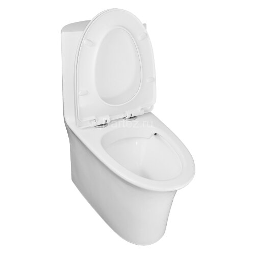 Унитаз моноблок Azario Luna 770x390x710 напольный, горизонтальный слив, сиденье дюропласт микролифт 