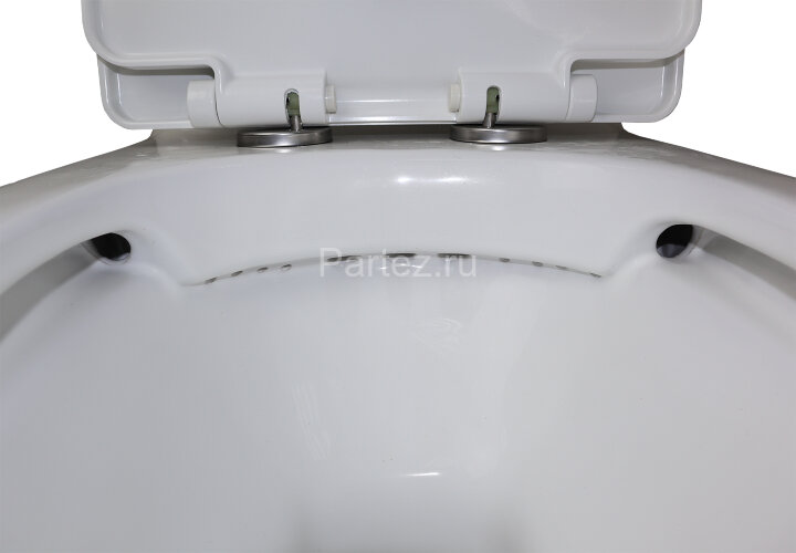 Унитаз моноблок Azario Luna 770x390x710 напольный, горизонтальный слив, сиденье дюропласт микролифт 