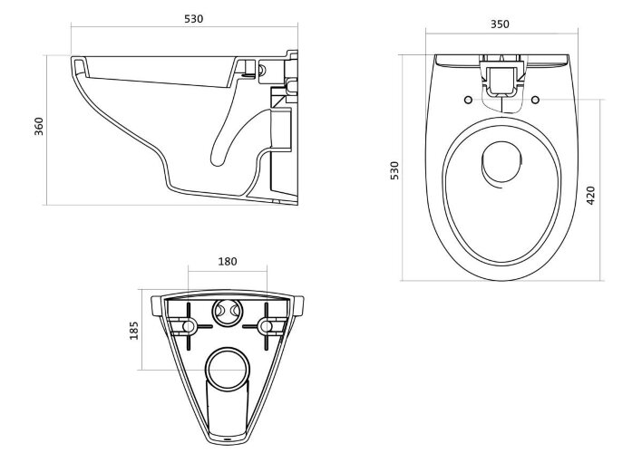 Пэк: Santek Бореаль: подвесной унитаз + инсталляция + кнопка смыва хром + сидение SC (1.WH50.1.544)