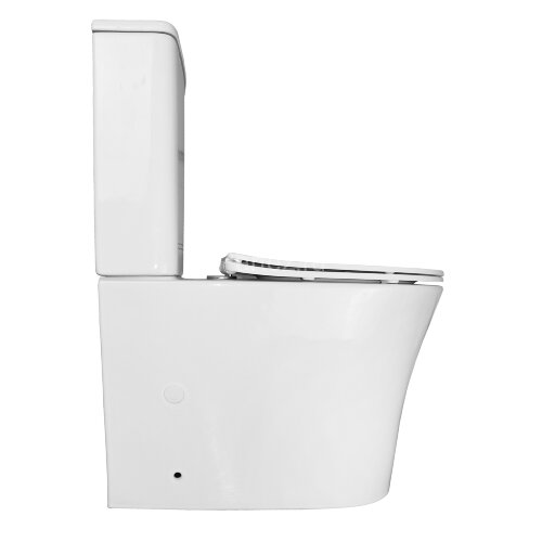 Унитаз-компакт Azario ANTEO ROUND 385х630х820 напольный, безободковый, быстросъемное сиденье микроли