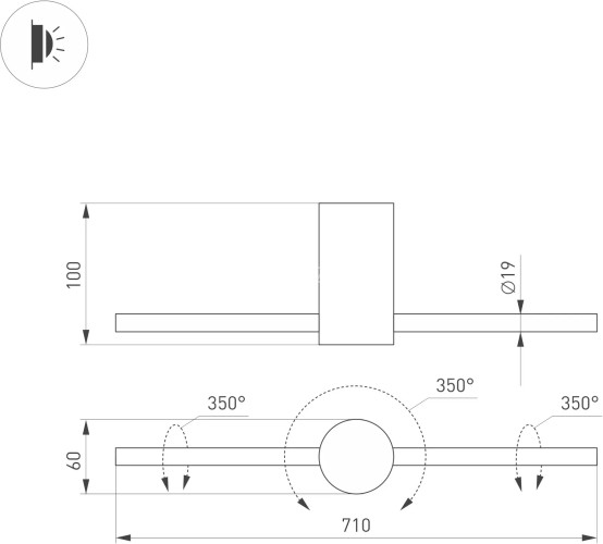 Настенный светильник Arlight 047345
