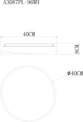 Потолочный светильник Arte Lamp A3087PL-96WH
