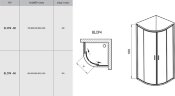Душевой уголок Blix BLCP4-90 белый + Грапе