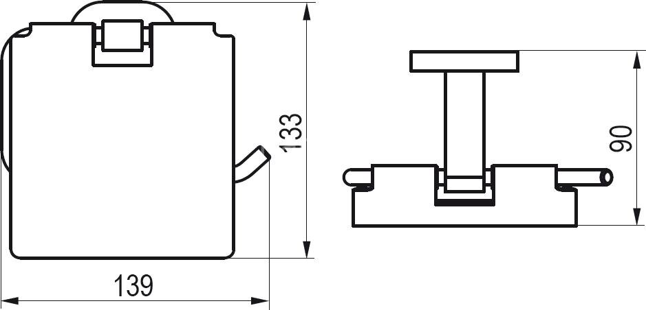 Держатель туалетной бумаги Ravak Chrome CR 400.00 с крышкой, хром (X07P191)