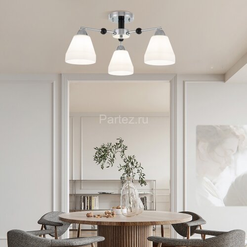 Потолочная люстра Arte Milano 325119/3 CR+BK