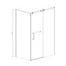 Душевое ограждение Azario VANCOUVER 1000х1200х2000 R, без поддона, прозрачное стекло 8 мм, цвет профиля серебро (AZ-NKF1131R 1000)