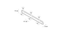 Крючок Fixsen Adele, Хром (FX-55005-3)