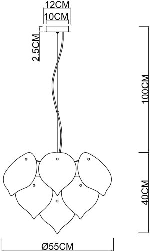 Подвесная люстра Arte Lamp A5695SP-5WH