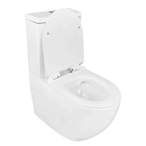 Унитаз-компакт Azario CORSA 630x380x830 напольный, безободковый с бачком и сиденьем микролифт (AZ-20