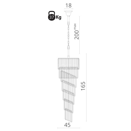 Подвесная люстра Divinare 3011/01 SP-11