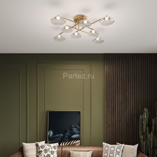 Потолочная люстра Eurosvet 50389 LED латунь