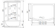 Timo Standart T-1170 душевая кабина (170*88*220), шт