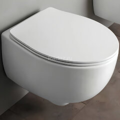 Унитаз подвесной Simas Bormio 350х520х260 безободковый, с креплением F85, цвет белый (BR18bi)