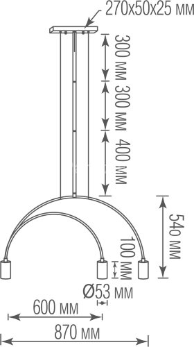 Подвесной светильник Donolux S111018/3Brass