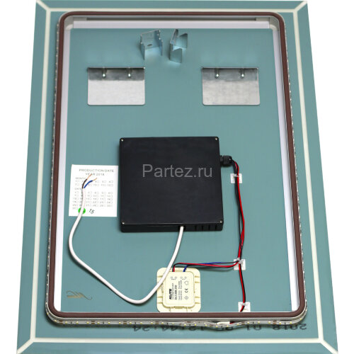 Зеркало с LED-подсветкой MELANA-8060 подогрев/часы/космет.зеркало (MLN-LED092)