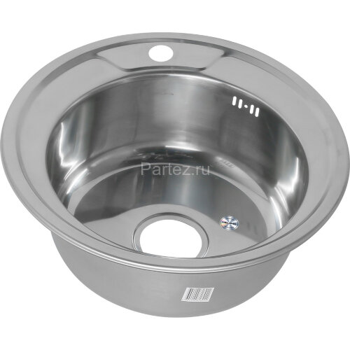 Мойка 490 N 0,6/170 врезная  круглая с сифоном (017N*16)