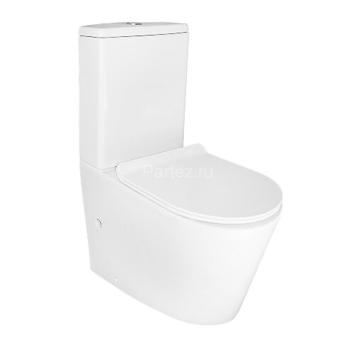 Унитаз-компакт Azario Vetro 605х380х825 напольный, безободковый, с бачком и сиденьем микролифт (AZ-2