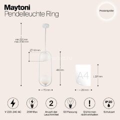 Подвесной светильник Maytoni MOD013PL-02W