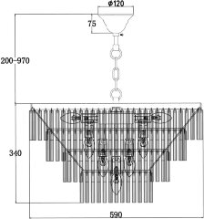 Подвесная люстра Maytoni MOD093PL-13BS