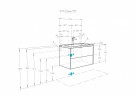 Тумба под раковину AQUATON Сохо 75 подвесная, Слэйт\Галька серая (1A258101AJ9A0)