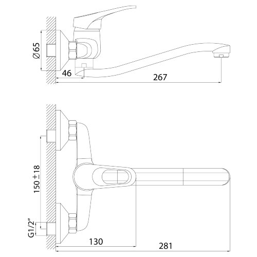 Смеситель Rossinka B35-24 для кухни