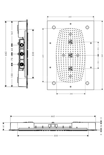 Верхний душ Hansgrohe 28418000 Raindance Rainmaker 680/460 3jet с подсветкой