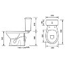 Унитаз-компакт Суперкомпакт Стандарт вертикальный выпуск, с сиденьем, белый (47301110322)