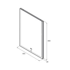 Зеркало Roca ANETO 600х850, c LED-подсветкой и системой антизапотевания