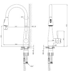 Смеситель Lemark Expert LM5084S для кухни с выдвижным поворотным изливом