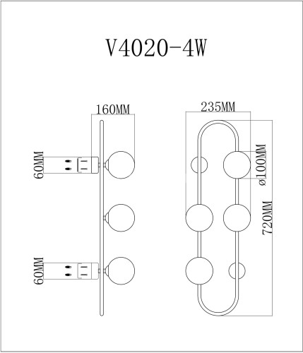 Бра Moderli V4020-4W