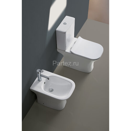 Биде напольное Azario FRETTA SQUARE Размер 525х340х400 мм., белый