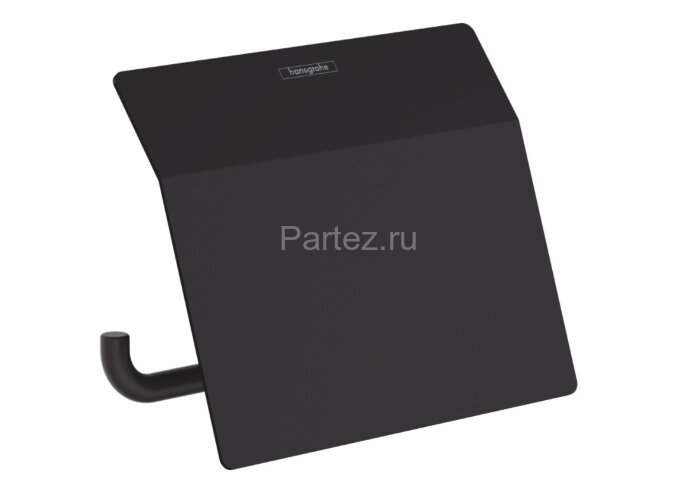 Держатель туалетной бумаги с крышкой Hansgrohe AddStoris, матовый чёрный (41753670)