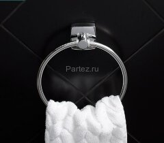 Полотенцедержатель кольцо Fixsen Kvadro, хром (FX-61311)