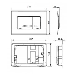 Клавиша смыва Roca Active 32B механическая, пластик, хром матовый (7.8901.1.30B.2)